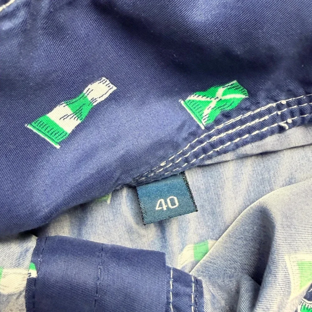 Polo Ralph Lauren Mens Navy Blue Nautical Flag Board Shorts Swim‎ Trunks Size 40